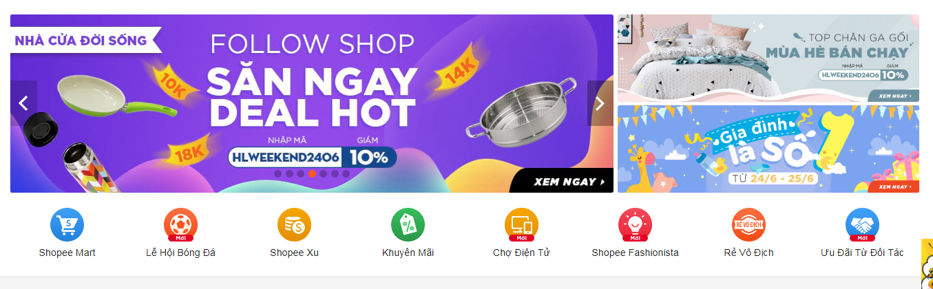 Mua hàng Shopee mã giảm giá hàng ngày