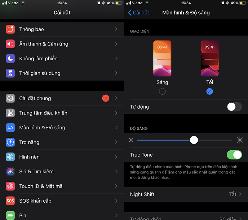 Các mẹo cực hữu ích với Dark Mode trên iOS 13